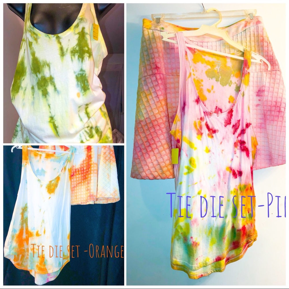 Cotton Tie die skirt set